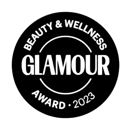 Glamour Beauty and Wellness Award 2023 badge naming UltraVision RF